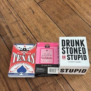 3 sets of cards-Drunk Stoned or Stupid Party Game Set Bachelorette Cards